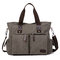 Men Casual Large Capacity Shoulder Bag Briefcases - Gray