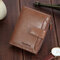 Women Faux Leather Retro Personalized Wallet Card Holder Coin Purse - Brown