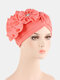 Women Cotton Multi Color Solid Casual Sunshade Floral Decor Baotou Hats Beanie Hats - Red