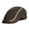 Mens Cotton Embroidery Sunshade Berets Caps Casual Travel Painter Forward Hat - Coffee