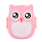 900ml Cute Owl Lunch Box Food Fruit Storage Container Portable Bento Box Picnic   - Pink