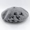 Winter Wool Warm Embroidered Swallows Pattern Beret Hats For Women Casual Travel Knitted Painter Cap - Grey