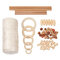A Set Of Flower Pot Woven Basket Material DIY Plant Rope Wood Bead Wood Ring Cotton Rope Combination Set - #2