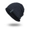 Hat Tide Knit Wool Hat Season Plus Warm Ab Yarn Long Standard Set Head Men's Outdoor Hat Wm053 - Navy