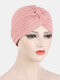 Women Multi Color Solid Casual Sunshade Baotou Hat Beanie Hat - Light Pink