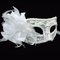 Halloween Party Transparent Lace Flower Mask - White