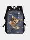 Women Men Dacron Cat Pattern Printing Large Capacity Backpack - #05
