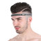 Adjustable Silicone Sports Headband Sweatband Hair Band For Running Yoga Jogging Fitness Gym - Black