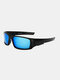 पुरुष फैशन स्पोर्ट्स आउटडोर राइडिंग UV स्क्वायर धूप का चश्मा अवरुद्ध करना - नीला
