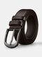 JASSY 120cm Men's Business Casual PU Faux Leather Pin Buckle Belt - Brown
