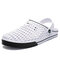 Men EVA Hole Breathable Light Weight Slippers Casual Beach Sandals - White
