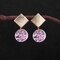 Elegant Forever Flower Earrings Glass Ball Dry Flower Drop Earrings Timer Women Jewelry - Pink