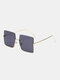 Unisex Oversized Metal Half-clad Square Frame Narrow Glasses Legs Anti-UV Fashion Sunglasses - #05