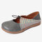 LOSTISY Adjustable Splicing Slip On Casual Flat Shoes - Gray
