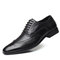 Men Brogue Carved Lace Up Oxfords Business Dress Wedding Shoes - Black
