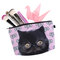 Negro Gato Garfield Impresión 3D Cosmético multifuncional Bolsa Embrague Bolsa Lavado de almacenamiento Bolsa - Rosado