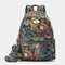 Women Bear Pattern Large Capacity School Bag Backpack - Dark Blue