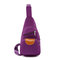 Women Men Casual Nylon Oxford Portable Chest Bag Shoulder Bag Crossbody Bags - Purple