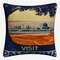 Vintage City ​​Landmark Pattern Linen Cushion Cover Home Sofa Office Waist Throw Pillowcases Art Dec - #3