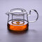 550ml Heat-resistant Glass Teapot Kettle Boiling Flower Tea Set with Filter - Transparent