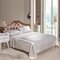 Seidenweiche Spannbettlaken-Sets aus Satin für zwei Einzelbetten/Königin/König in voller Größe, einfarbige Bettwäsche, 4 Teile/Set, Tagesdecke, Bettwäsche-Set - Weiß
