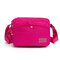 Women Nylon Waterproof Crossbody Bags Solid Multi-slot Shoulder Bags - Pink