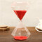 3/5 Minutes Sandglass Temporizador de cozinha Crystal Hourglass Craft Gift Ornament Home Decor - Vermelho