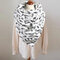 Women Casual All-match Thick Warmth Shawl With Buckle Printed Scarf - #4