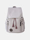JOSEKO Women Girls Boys Teenager Men's Canvas Outdoor Casual Flip Large Capacity Backpack - White