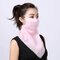 Women Floral Breathable Ear-mounted Scarf Protection Sunscreen Face Masks Neck  - 02