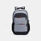 Men Nylon USB Charging Waterproof Large Capacity 15.6 Inch Laptop Bag Travel Backpack - Grey