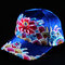 Womens Flower Embroidery Sun Hat Vintage Breathable Adjustable Summer Baseball Cap - #3