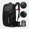 Men 30L Polyester Waterproof Light Weight Large Capacity Sport Hiking Travel Backpack - Black