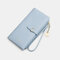 Women PU Leather Multi-card Slots Phone Bag Money Clip Wallet Purse - Blue 1