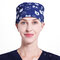 Women Warm Sweat Printed Operating Room Nurse Hat Anti-smoke Chef Hat Food Hygiene Work Cap - 008