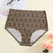 Women Leopard Print Full Hip Seamless Mid Waisted Panty - Gold