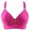Thin Section Solid Color Adjustment Gathered Wireless Bra - Rose