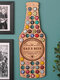 هدية عيد الأب ، غطاء زجاجة نبيذ DAD عرض ، حامل مجموعة البيرة بتصميم فريد من نوعه ، ديكور فني للحائط - #01