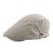 Mens Summer Washed Cotton Stripe Beret Cap Duck Hat Sunshade Casual Outdoors Peaked Forward Cap - Khaki