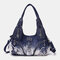 Women Gradient Handbag Soft Leather Crossbody Bag - Blue