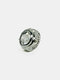 10 Colors Stainless Steel Alloy Vintage Colorful Gems Decor Openable Flipable Mini Couple Quartz Ring Watch - White
