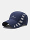 Unisex Mesh Quick-dry Solid Color Travel Sunshade Breathable Baseball Hat - Navy