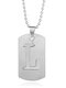 Trendy Simple Geometric-shaped Hollow Letter Pendant Round Bead Chain 3 Wearing Methods Stainless Steel Necklace - L