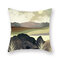 Fundas de cojín de lino con paisaje de puesta de sol abstracto moderno, fundas de almohada para el hogar, decoración del hogar - #8