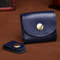 Leather Earphone Storage Bag Holder Earbuds Organizer Earphone Winder - Blue