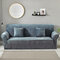 Плюшевая клетчатая эластичная утолщенная подушка для дивана Чехол Нескользящие чехлы для диванов с полным покрытием - Серо-голубой