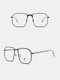 Unisex Polygonal Metal Full Frame Anti-Blue Light Fashion Glasses - #01