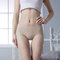 Ice Silk Lace-trim Seamless Hip Lifting Mid Waisted Panties - Nude