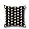 Cojín de almohada de lino con puntos de onda geométrica negra, geometría cruzada en blanco y negro sin núcleo Coche, funda de almohada para decoración del hogar - #1