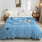 1Pcs Milk Velvet Blanket Towel Quilt Thin Single Dormitory Student Coral Velvet Air Conditioning Nap Cover Blanket - Blue